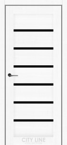 Дуб білий/Чорне скло